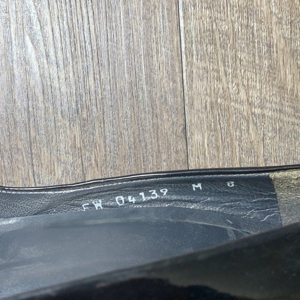 Stuart Weizman Patent Leather Peep Toe Pumps Black - image 7